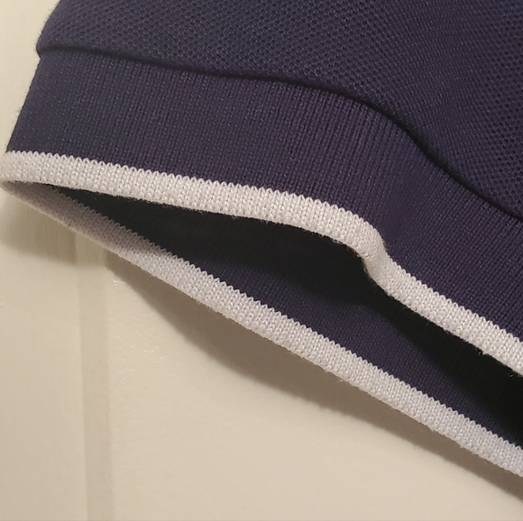 ATM Dark Blue Pique Polo Shirt Pima Cotton - Picture 5 of 10